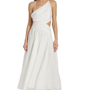 NWT Zimmermann Tropicana Asymmetric Dress in Ivory